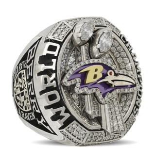 2012 Baltimore Ravens Super Bowl XLVII Champions Players Ring with Original Presentation Box